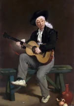 The Spanish Singer by Édouard Manet, a living room wall art print for refined interiors