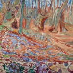 Elm Forest in Spring by Edvard Munch, a living room wall art print for refined interiors