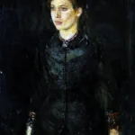 Inger in Black by Edvard Munch, a living room wall art print for refined interiors