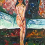 Puberty by Edvard Munch, a bedroom wall art print for refined interiors