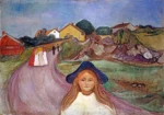 Road In Aasgaardstrand by Edvard Munch, a living room wall art print for refined interiors
