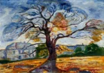 The Oak by Edvard Munch, a living room wall art print for refined interiors