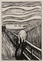 The Scream by Edvard Munch, a living room wall art print for refined interiors