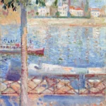 The Seine At Saint-Cloud by Edvard Munch, a living room wall art print for refined interiors