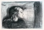 The Sick Child I by Edvard Munch, a kids room wall art print for refined interiors