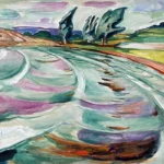 The Wave by Edvard Munch, a living room wall art print for refined interiors