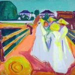 The Women on the Bridge by Edvard Munch, an office wall art print for refined interiors