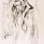 Weinende junge Frau (Gråtende ung kvinne) by Edvard Munch, a living room wall art print for refined interiors