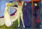 Woman. Sphinx by Edvard Munch, a living room wall art print for refined interiors