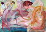 Women in the Bath by Edvard Munch, a bedroom wall art print for refined interiors