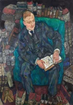 Dr. Hugo Koller by Egon Schiele, a living room wall art print for refined interiors