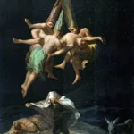 Witches’ Flight by Francisco de Goya, a living room wall art print for refined interiors