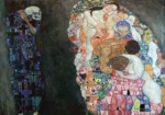 Death and Life by Gustav Klimt, a living room wall art print for refined interiors
