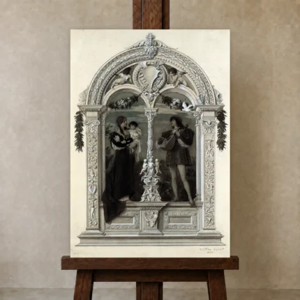 Premium Wall Art Dikey  Html Edition – FAMOUS2407166 shown in Studio Easel