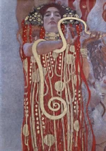 Hygieia by Gustav Klimt, a living room wall art print for refined interiors