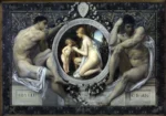 Idylle by Gustav Klimt, a living room wall art print for refined interiors