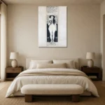 Gustav Klimt Nuda Veritas Living Room Wall Art Print showcased in an elegant minimalist interior