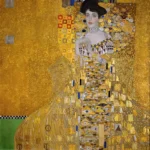 Portrait of Adele Bloch-Bauer I by Gustav Klimt, a living room wall art print for refined interiors