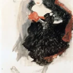 Study for Judith II by Gustav Klimt, a living room wall art print for refined interiors