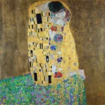 The kiss (lovers) by Gustav Klimt, a bedroom wall art print for refined interiors