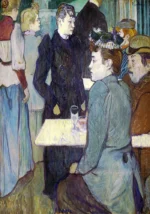 A Corner of the Moulin de la Galette by Henri de Toulouse-Lautrec, a living room wall art print for refined interiors