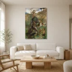Henri de Toulouse-Lautrec Allégorie; Le printemps de la vie Living Room Wall Art Print styled in a refined neutral interior