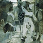 In the Wings at the Circus by Henri de Toulouse-Lautrec, a living room wall art print for refined interiors