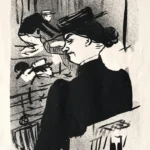 Le Café-Concert, Une Spectatrice by Henri de Toulouse-Lautrec, a dining room wall art print for refined interiors