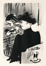 Le Café-Concert, Une Spectatrice by Henri de Toulouse-Lautrec, a dining room wall art print for refined interiors
