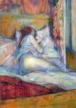 Le Lit by Henri de Toulouse-Lautrec, a bedroom wall art print for refined interiors