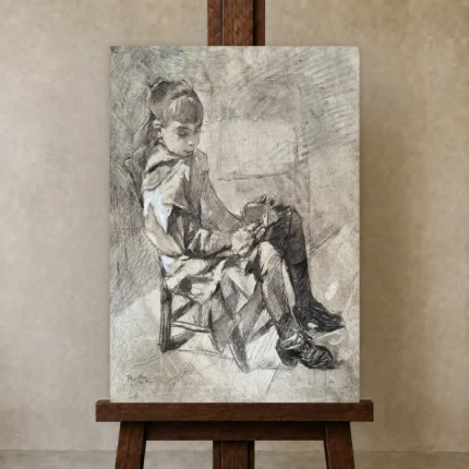 Premium Wall Art Dikey  Html Edition – FAMOUS2407190 shown in Studio Easel