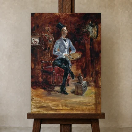 Premium Wall Art Dikey  Html Edition – FAMOUS2407193 shown in Studio Easel