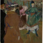Quadrille at the Moulin Rouge by Henri de Toulouse-Lautrec, a living room wall art print for refined interiors
