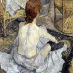 Rousse, dit aussi La Toilette by Henri de Toulouse-Lautrec, a bedroom wall art print for refined interiors