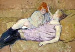 The Sofa by Henri de Toulouse-Lautrec, a bedroom wall art print for refined interiors