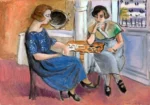 Domino Players by Henri Matisse, a dining room wall art print for refined interiors