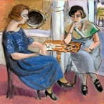 Domino Players by Henri Matisse, a dining room wall art print for refined interiors