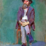 Homme assis by Henri Matisse, a living room wall art print for refined interiors