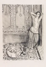 Odalisque debout au plateau de fruits by Henri Matisse, a bedroom wall art print for refined interiors
