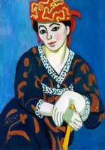 Red Madras Headdress (Le Madras rouge) by Henri Matisse, a living room wall art print for refined interiors