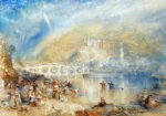 Heidelberg, with a Rainbow by J. M. W. Turner, a living room wall art print for refined interiors