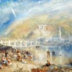 Heidelberg, with a Rainbow by J. M. W. Turner, a living room wall art print for refined interiors