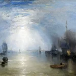 Keelmen Heaving in Coals by Moonlight by J. M. W. Turner, a living room wall art print for refined interiors