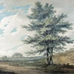Landscape with Trees and Figures by J. M. W. Turner, a living room wall art print for refined interiors