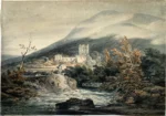 Llanthony Abbey, Monmouthshire by J. M. W. Turner, an office wall art print for refined interiors