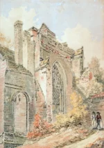 Saint Albans Abbey, Hertfordshire by J. M. W. Turner, an office wall art print for refined interiors