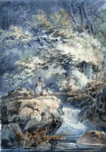 The Angler by J. M. W. Turner, a living room wall art print for refined interiors