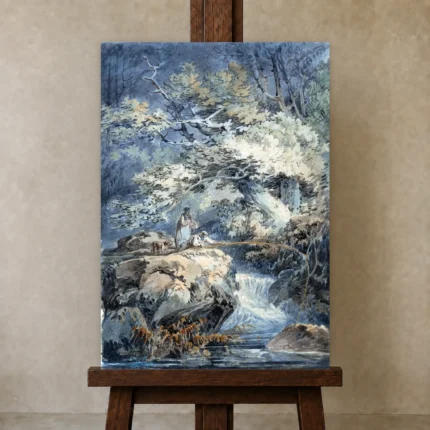 Premium Wall Art Dikey  Html Edition – FAMOUS2407237 shown in Studio Easel