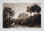 The Castle above the Meadows by J. M. W. Turner, an office wall art print for refined interiors