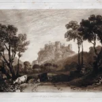 The Castle above the Meadows by J. M. W. Turner, an office wall art print for refined interiors